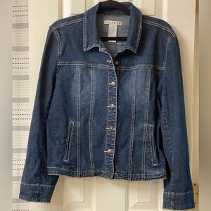 A.M.I. Denim Button Down Jean Jacket Size Large